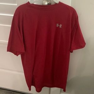 UNDER ARMOUR - Men's Dark Red Under Armour Short Sleeve Athletic T-shirt